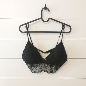 Black lace bralette